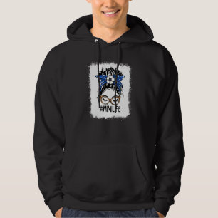 Bleached Soccer Mimi Life Leopard Messy Bun Mimi M Hoodie