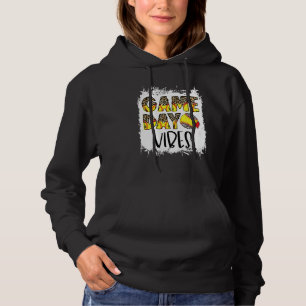 Bleached Softball Game Day Vibes Softball Season O Hoodie