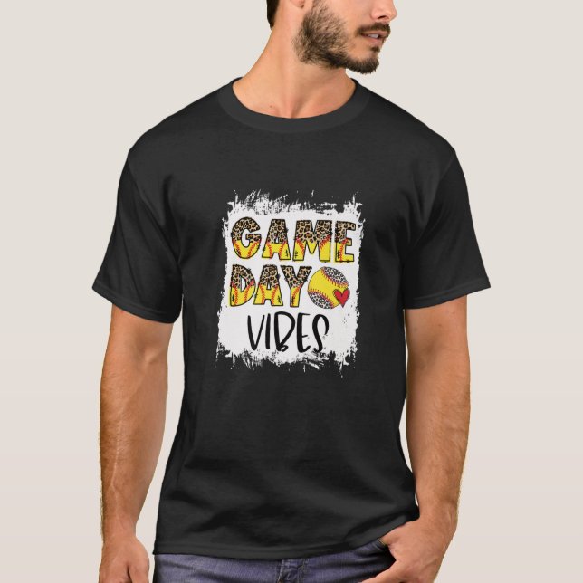 Bleached Softball Game Day Vibes Tee Softball Seas (Front)