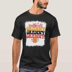 Bleached Softball Granny Retro Softball Mom Mother T-Shirt