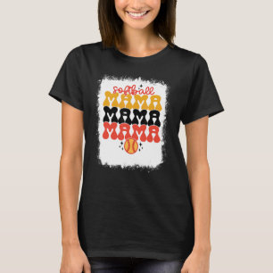 Bleached Softball Mama Retro Softball Mom  Mothers T-Shirt