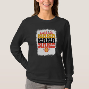 Bleached Softball Nana Retro Softball Mom  Mothers T-Shirt