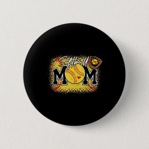 Bleached Softll Mom Leopard Softll Lover Mother's 2 Inch Round Button