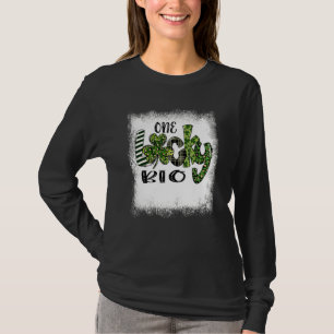 Bleached St Patricks Day Leopard One Lucky Bio T-Shirt