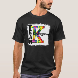 Bleached Teacher & Student Team Kindergarten Back  T-Shirt