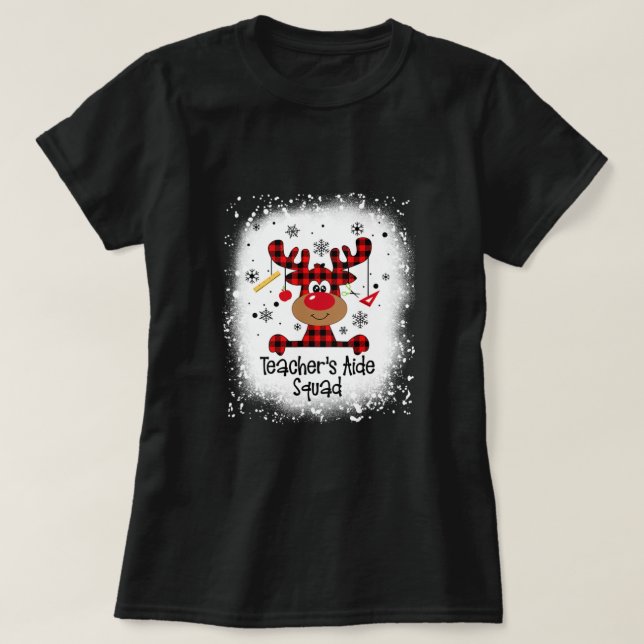 Bleached Teacher's Aide Squad Reindeer Funny Chris T-Shirt (Design Front)