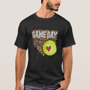 Bleached Tennis Game Day Vibes Tee Leopard Tennis