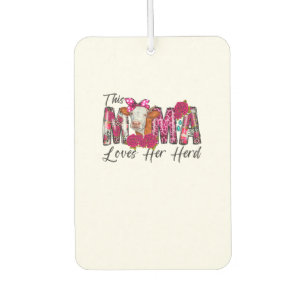Bleached This Mama Loves Her Herd Mother's Day Cow Air Freshener