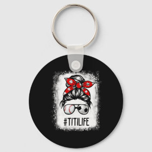 Bleached Titi Life Soccer Messy Bun Bysebyll Game Keychain