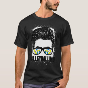 Bleached Volleyball Dad Life With Messy Bun Sport T-Shirt