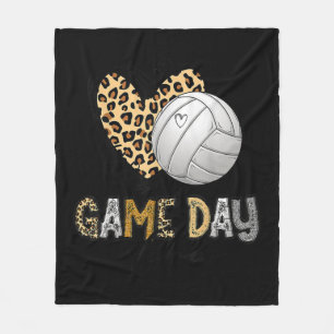 Bleached Volleyball Game Day Vibes Volleyball Mom  Fleece Blanket