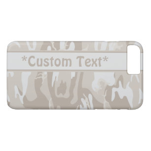 Bleached Wasteland Brown Camo w/ Custom Text iPhone 8 Plus/7 Plus Case