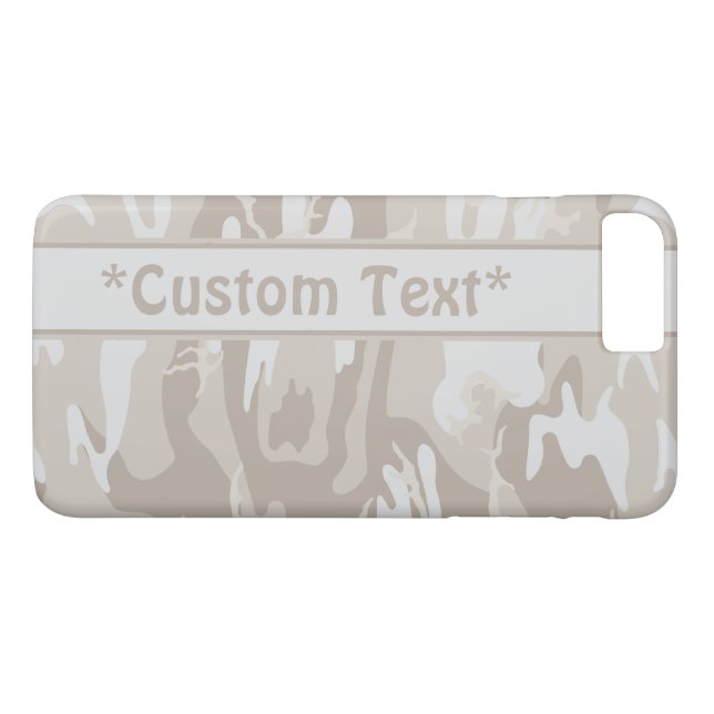 Bleached Wasteland Brown Camo w/ Custom Text Case-Mate iPhone Case (Back (Horizontal))