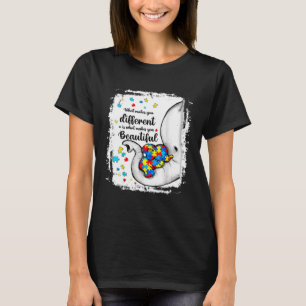 Bleached What Makes You Different Mom Autism Child T-Shirt