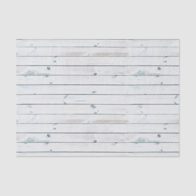 Bleached Wood Planks Texture Tissue Paper (Front)