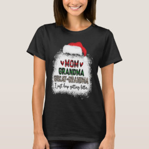 Bleached Xmas  mom grandma great grandma plaid leo T-Shirt