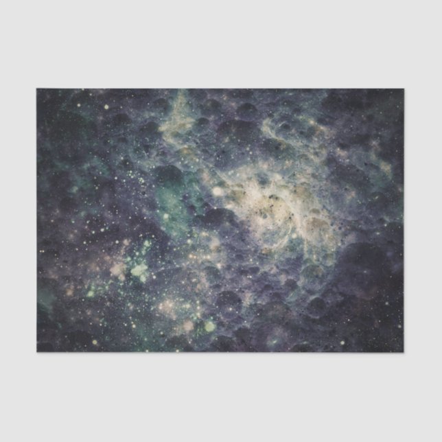 Bleak Galaxy Space Rock Birthday Party Tissue Paper (Front)
