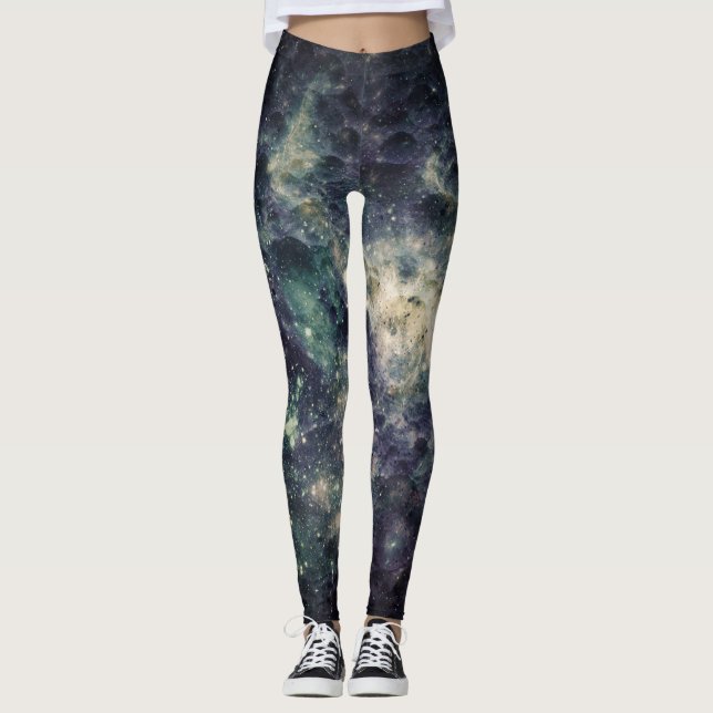 Bleak Galaxy Space Rock Cool Fashion Leggings (Front)