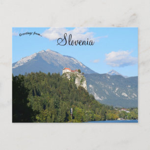 Bled Castle in Bled Lake Region of Slovenia Postcard