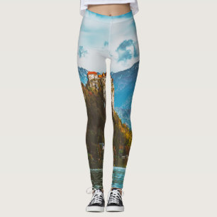 Bled Castle: Slovenian Cliff Overlook. Leggings