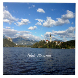 Bled, Slovenia--landscape photograph, Tile