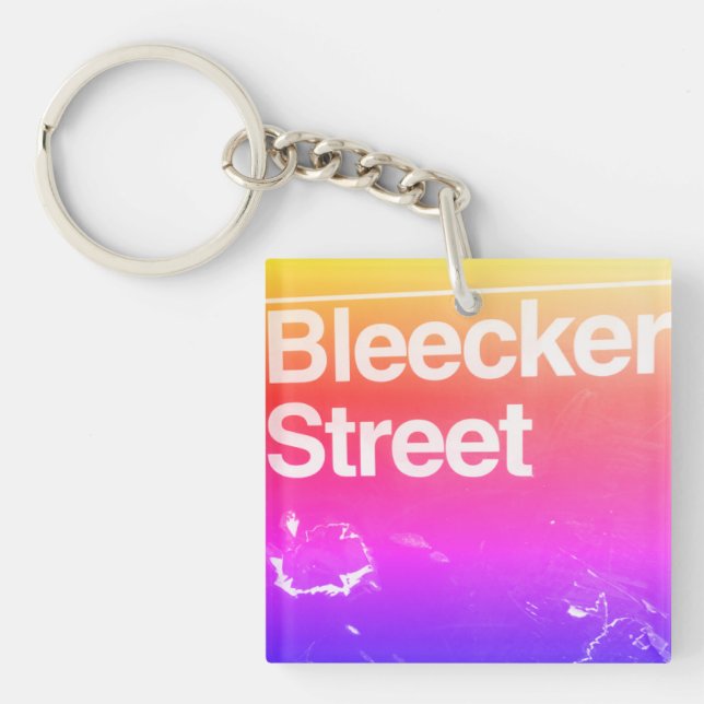 Bleecker Street, Greenwich Village, Manhattan NYC Keychain (Front)