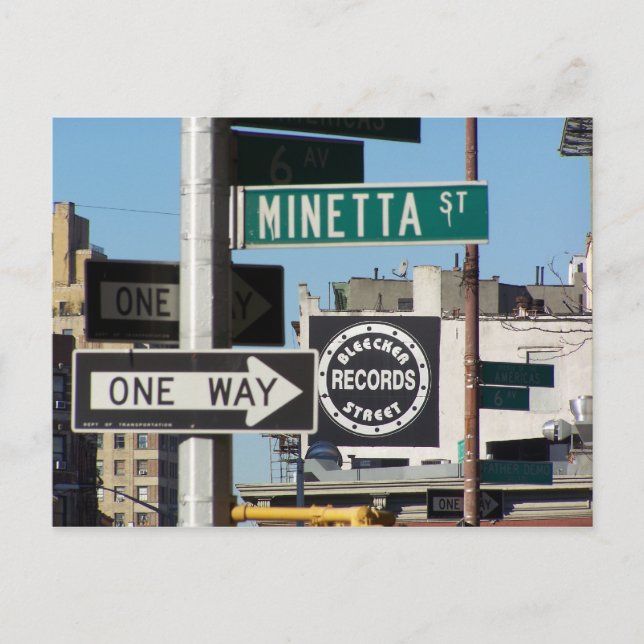 Bleecker Street Records Postcard (Front)