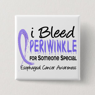 Bleed Periwinkle Someone Special Esophageal Cancer 2 Inch Square Button