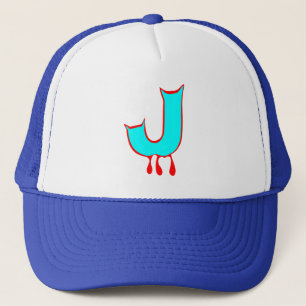 ╚»★Bleeding Devil's Teeth-Initial J Trucker Hat★«╝ Hat