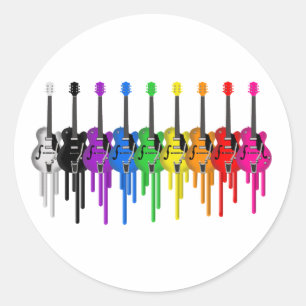 Bleeding Guitars Classic Round Sticker