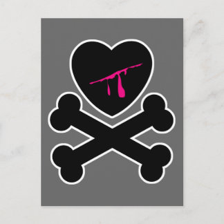 Bleeding Heart and Crossbones Postcard