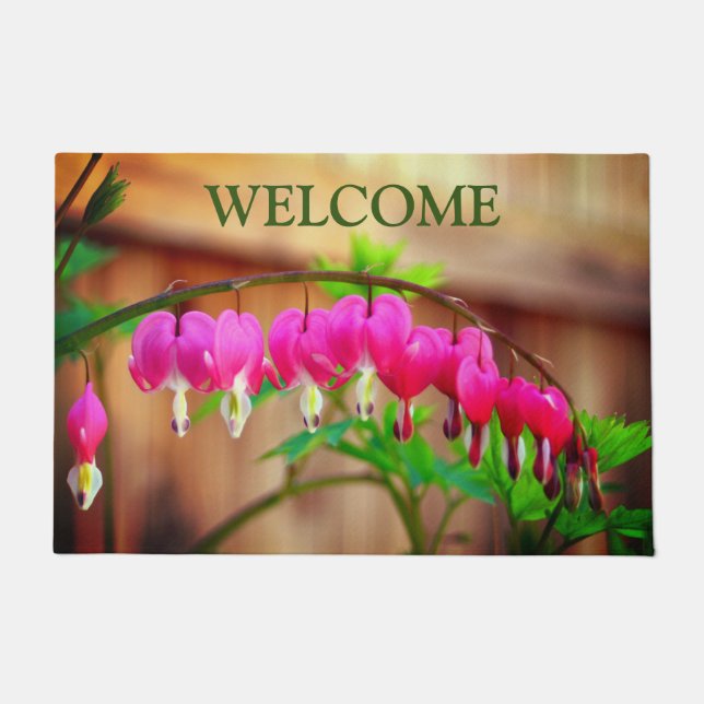 Bleeding Heart Arch Welcome Mat (Front)