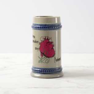 Bleeding Heart Beer Stein