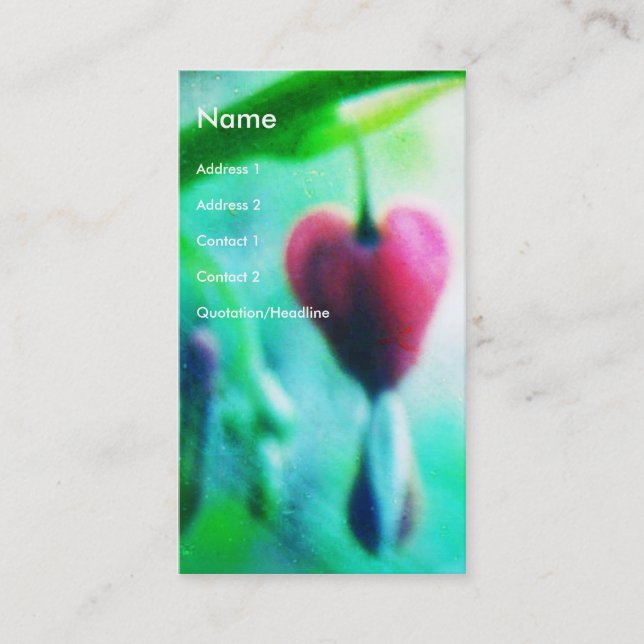 Bleeding Heart Business Card (Front)