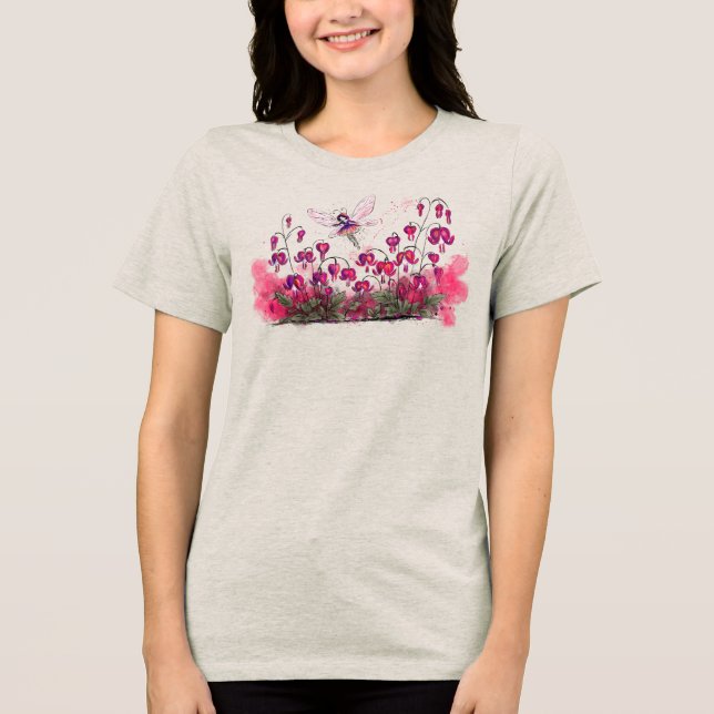 Bleeding Heart Fairy Tri-Blend Shirt (Front)