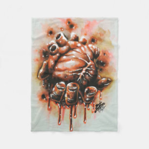 Bleeding Heart Fleece Blanket