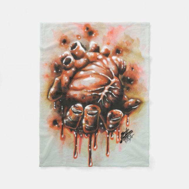 Bleeding Heart Fleece Blanket (Front)
