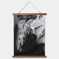 Bleeding Heart Flowers In Black And White 