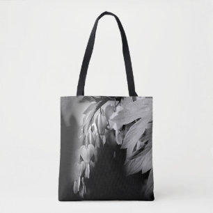 Bleeding Heart Flowers In Black And White  Tote Bag