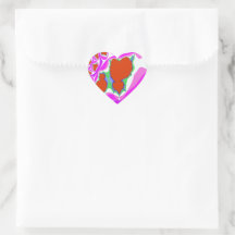 Bleeding Heart Fractal Stickers