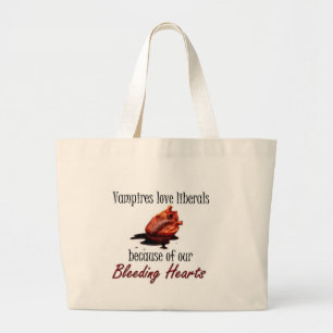Bleeding Heart Liberal Large Tote Bag