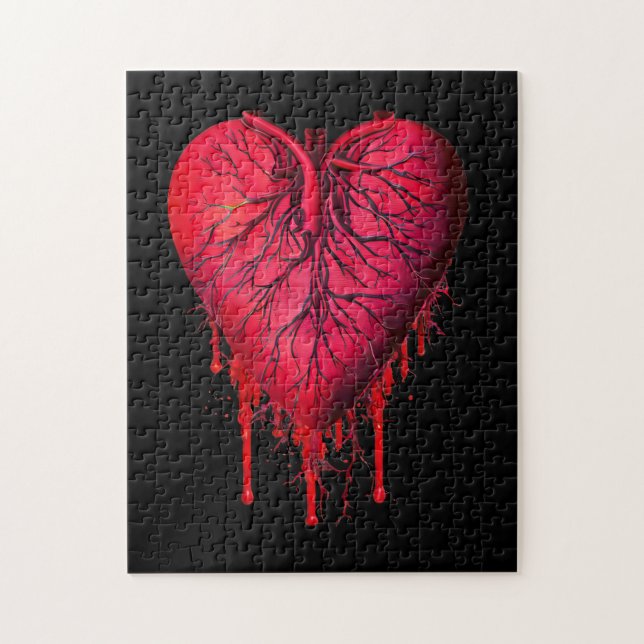 Bleeding Heart Love Heart break surreal Art   Jigsaw Puzzle (Vertical)