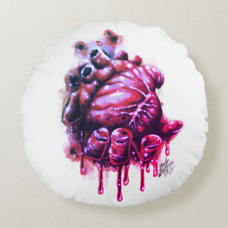 Bleeding Heart Round Pillow