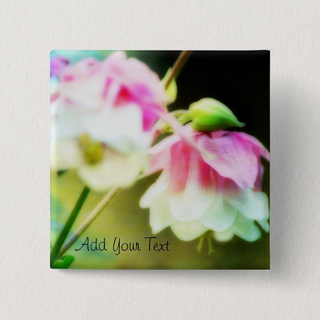 Bleeding Hearts by Shirley Taylor 2 Inch Square Button (Front)