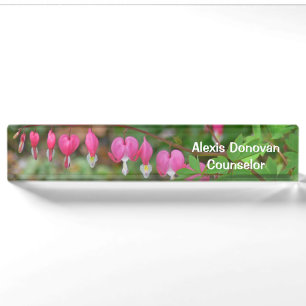 "BLEEDING HEARTS" DESK NAMEPLATE