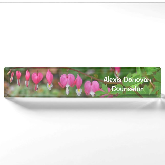 "BLEEDING HEARTS" DESK NAMEPLATE (Front)