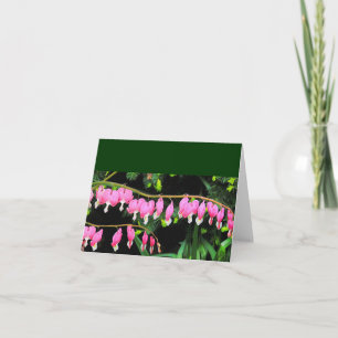 "BLEEDING HEARTS" floral notecard