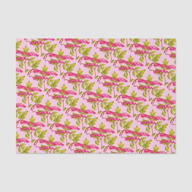 bleeding hearts flowers print tissue paper (Front)