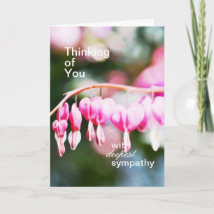 Bleeding Hearts Flowers Sympathy Card