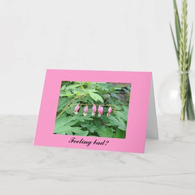 Bleeding Hearts Get Well Card (Front)